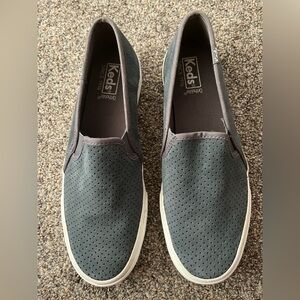 Keds Women's Gray Suede Slip-On Sneakers